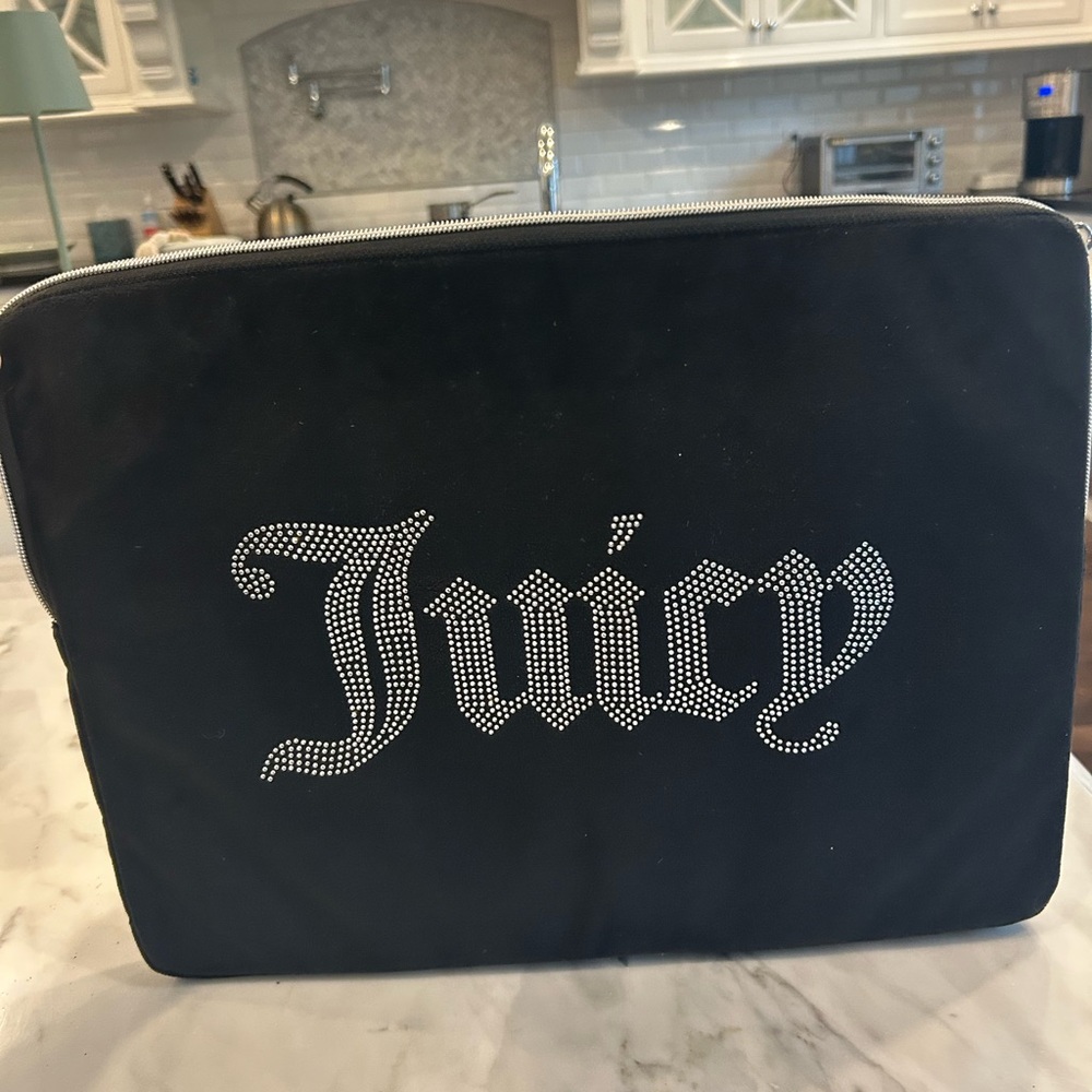 Juicy Couture Black Rhinestone Laptop Case